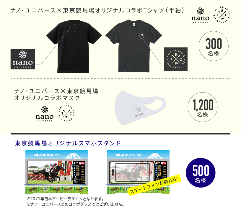 ナノ ユニバース 東京競馬場 スペシャルコラボグッズなどが抽選で合計2 000名に当たる 激安らぼ